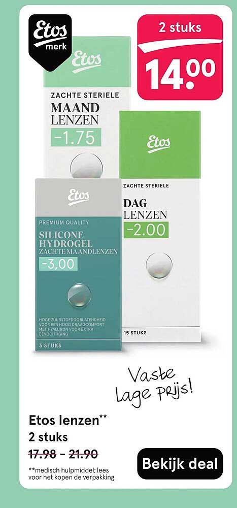 Etos lenzen** 2 stuks