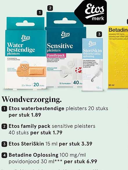Etos waterbestendige pleisters 20 stuks