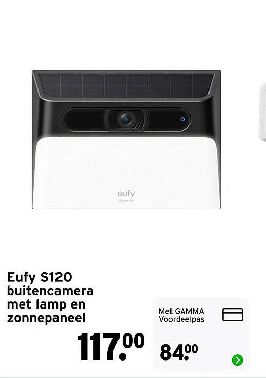 Eufy S120 buitencamera met lamp en zonnepaneel