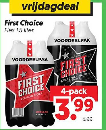 First Choice Fles 1.5 liter.