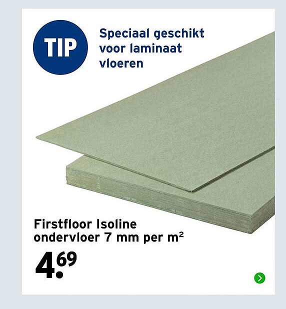 Firstfloor Isoline ondervloer 7 mm per m²