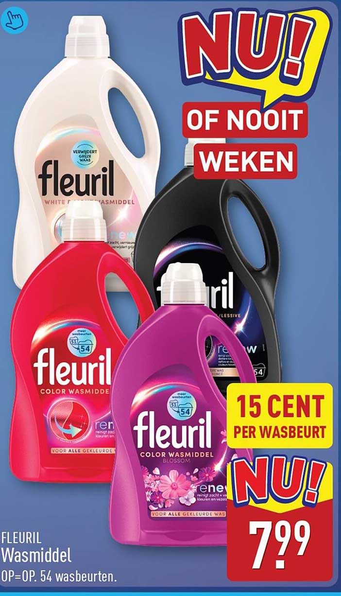 FLEURIL Wasmiddel OP=OP. 54 wasbeurten.