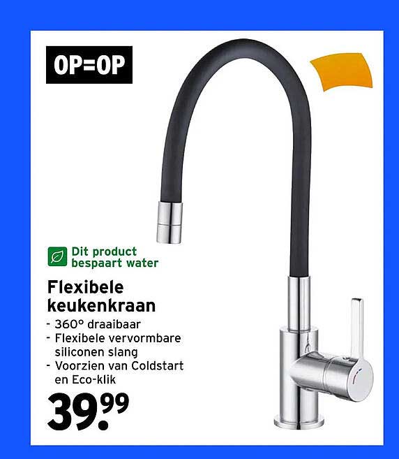 Flexibele keukenkraan