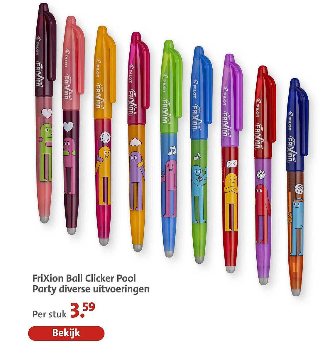 FriXion Ball Clicker Pool Party diverse uitvoeringen