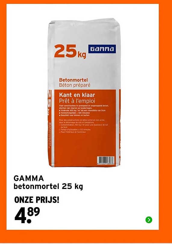 GAMMA betonmortel 25 kg