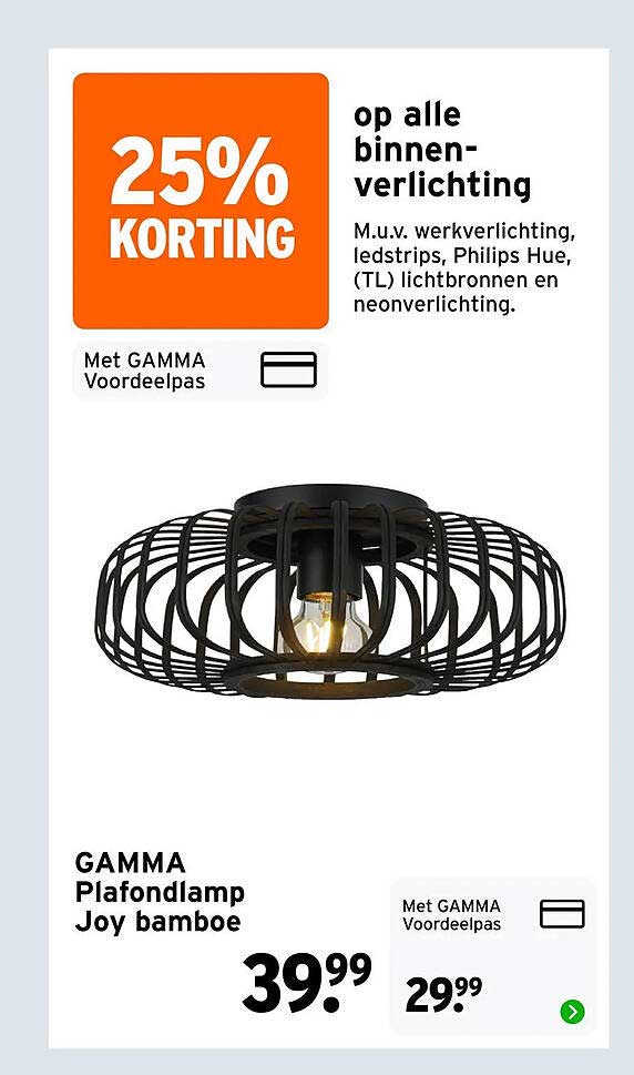 GAMMA Plafondlamp Joy bamboe