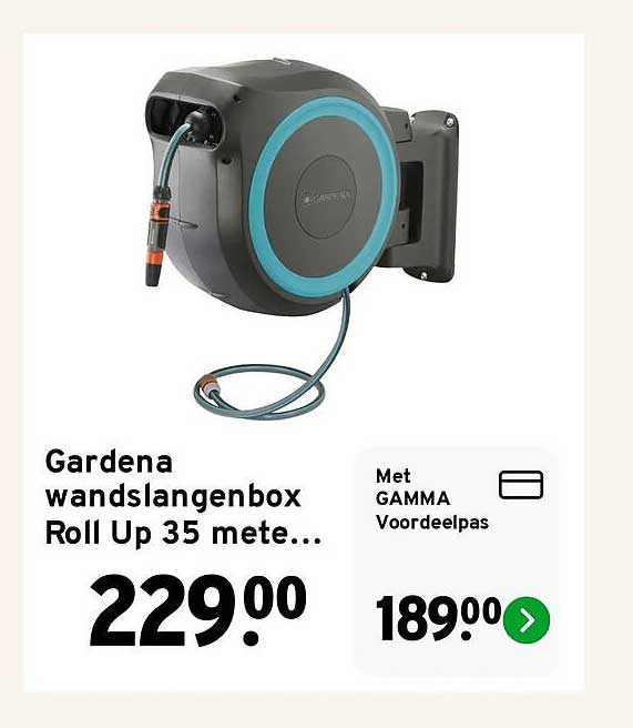 Gardena wandslangenbox Roll Up 35 mete...