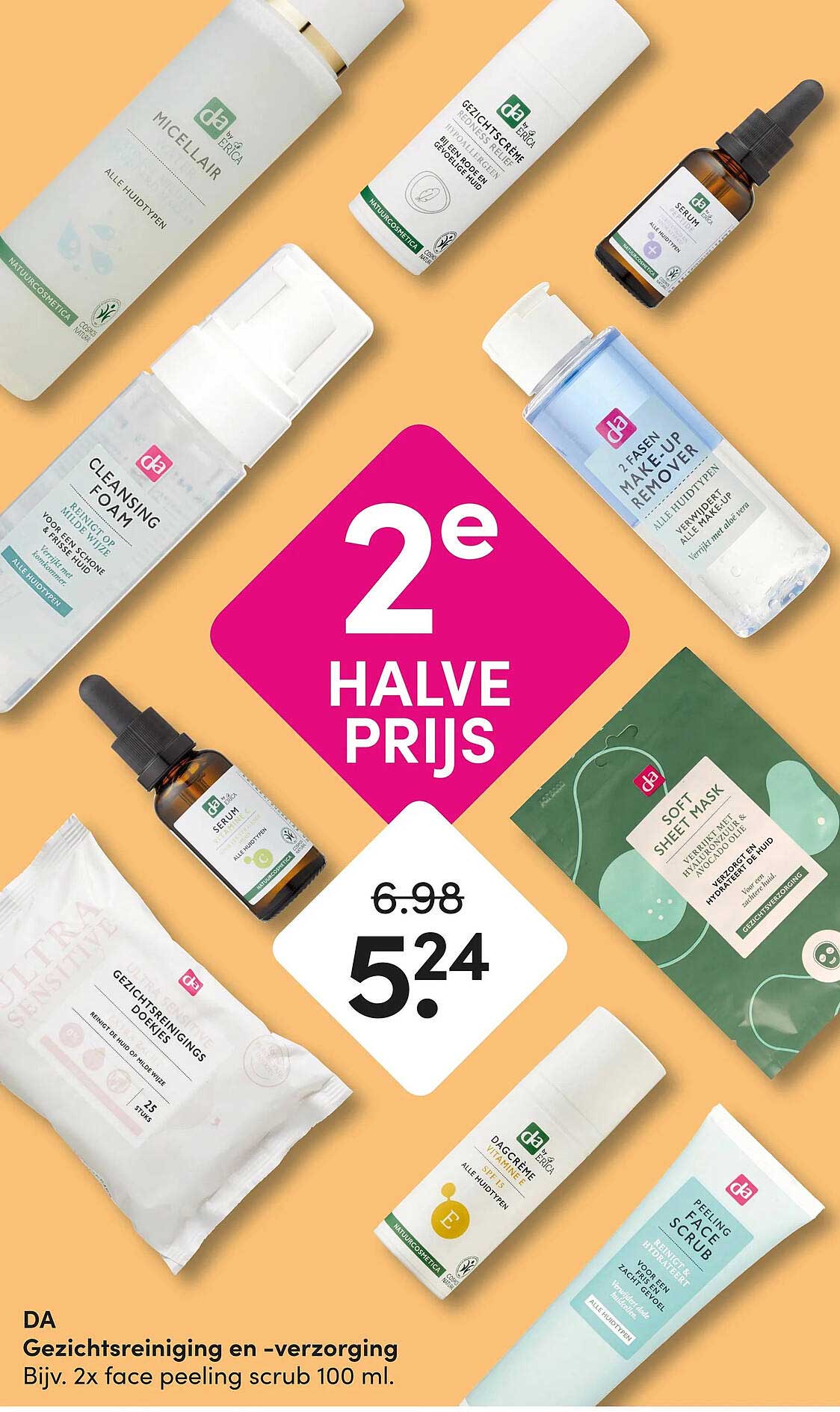 Gezichtsreiniging en -verzorging 2e halve prijs