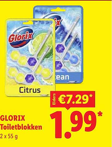 GLORIX Toiletblokken 2 x 55 g