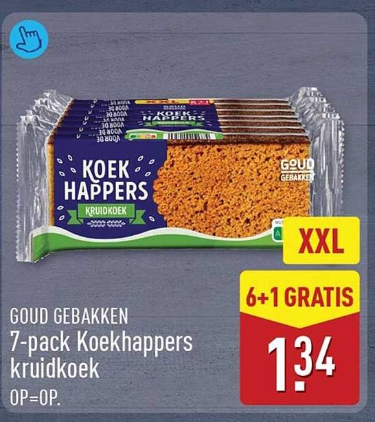 Goud gebakken 7-pack Koekhappers kruidkoek XXL 6+1 GRATIS