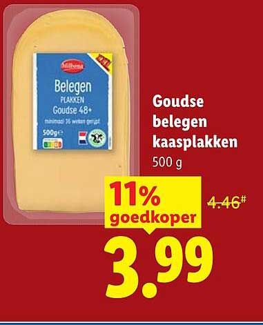 Goudse belegen kaasplakken 500 g
