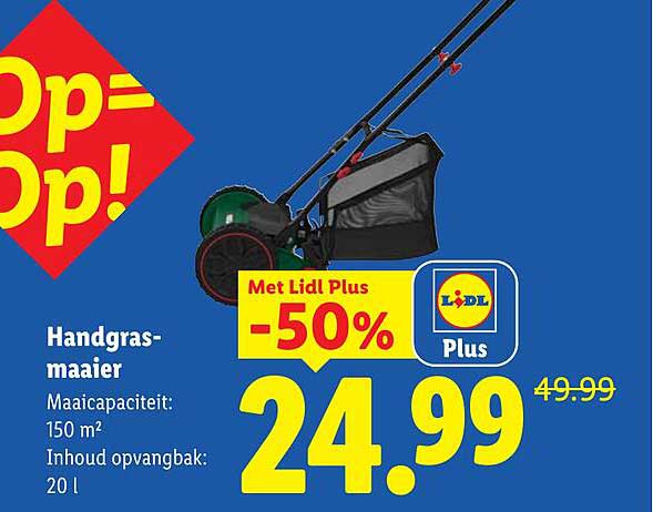 Handgrasmaaier Met Lidl Plus -50%