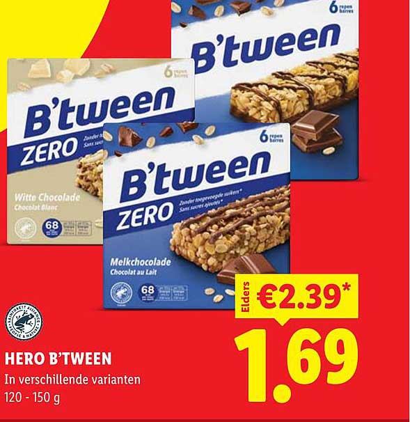 HERO B'TWEEN In verschillende varianten 120 - 150 g