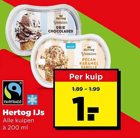 Hertog IJs Alle kuipen à 200 ml Per kuip