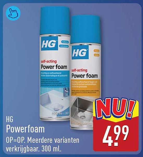 HG Powerfoam OP=OP. Meerdere varianten verkrijgbaar. 300 ml.