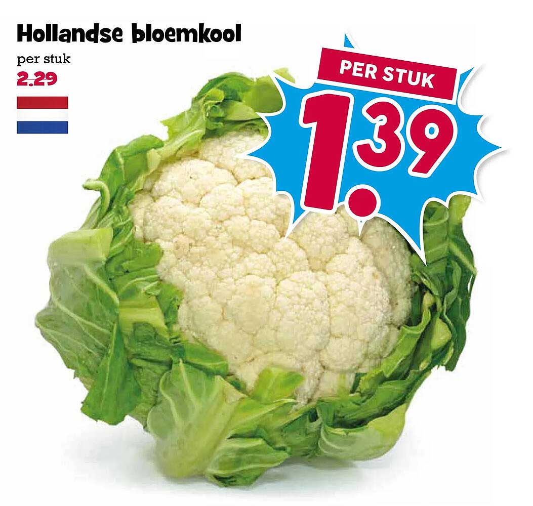 Hollandse bloemkool per stuk