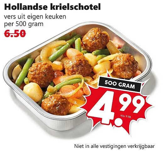Hollandse krielschotel vers uit eigen keuken per 500 gram