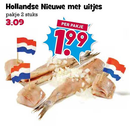 Hollandse Nieuwe met uitjes pakje 2 stuks