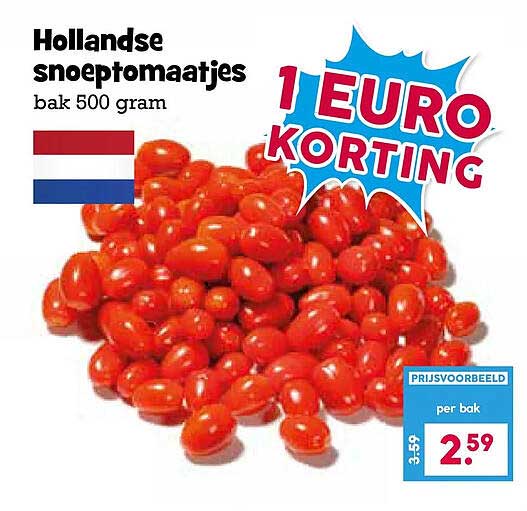 Hollandse snoep tomaatjes bak 500 gram 1 EURO KORTING