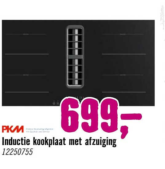 Inductie kookplaat met afzuiging