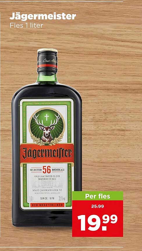 Jägermeister Fles 1 liter