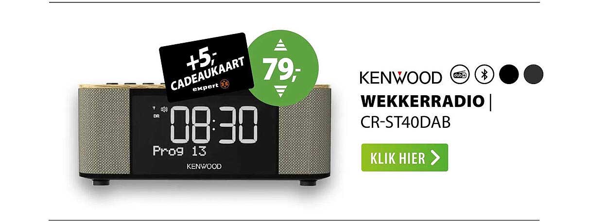 KENWOOD WEKKERRADIO | CR-ST40DAB +5,- CADEAUKAART