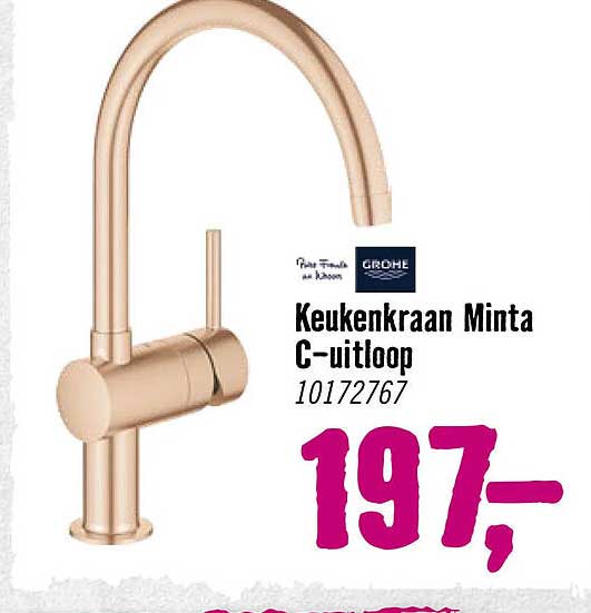Keukenkraan Minta C-uitloop