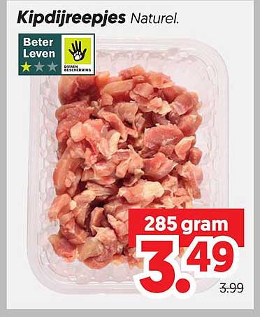 Kipdijreepjes Naturel