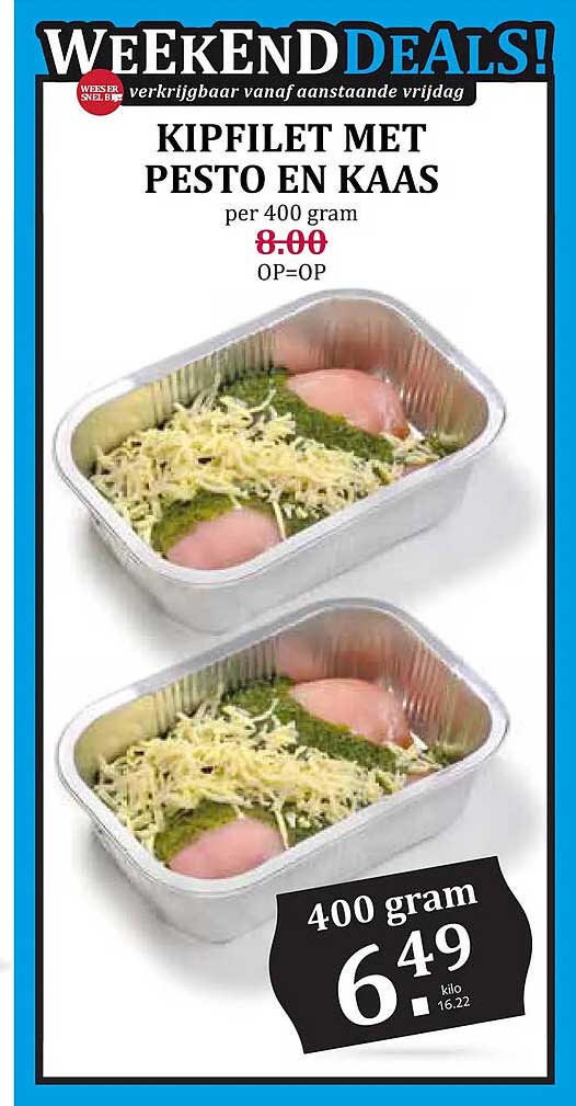 KIPFILET MET PESTO EN KAAS