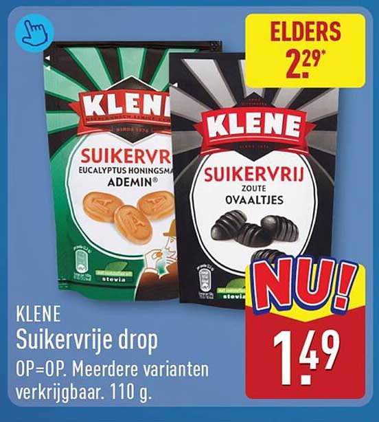 Klene Suikervrije drop