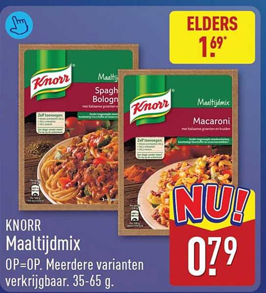 KNORR Maaltijdmix OP=OP. Meerdere varianten verkrijgbaar. 35-65 g.