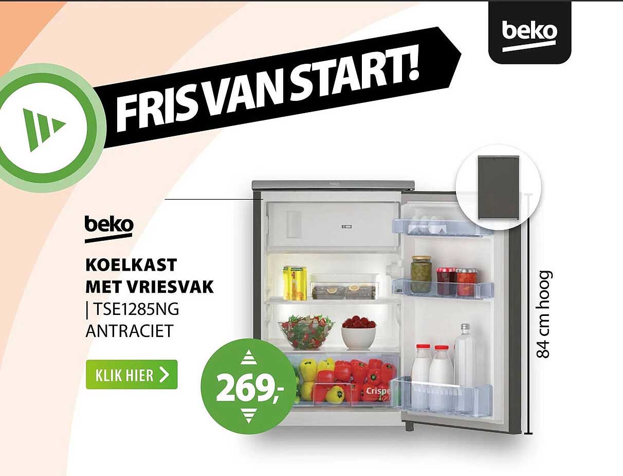 koelkast met vriesvak TSE1285NG antraciet