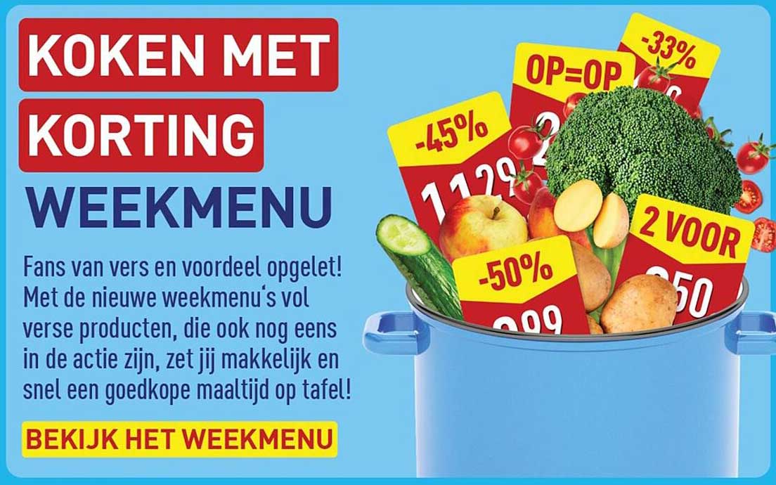 KOKEN MET KORTING WEEKMENU