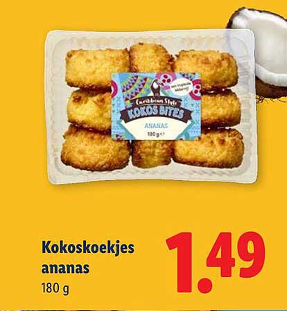 Kokoskkoekjes ananas 180 g