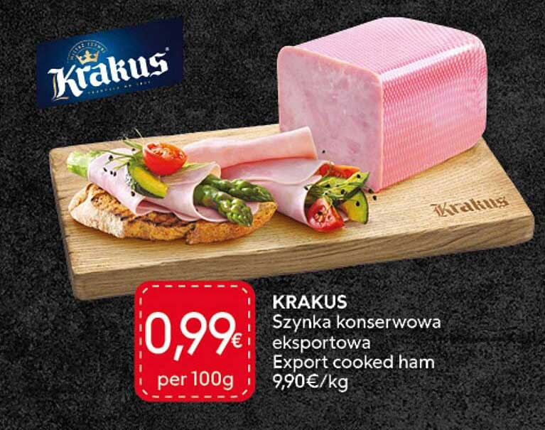 KRAKUS Szynka konserwowa eksportowa Export cooked ham