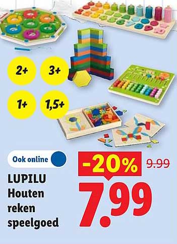 LUPILU Houten reken speelgoed