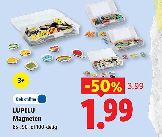LUPILU Magneten 85-, 90- of 100-delig -50%