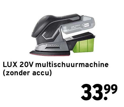 LUX 20V multischuurmachine (zonder accu)