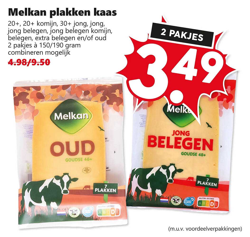 Melkan plakken kaas