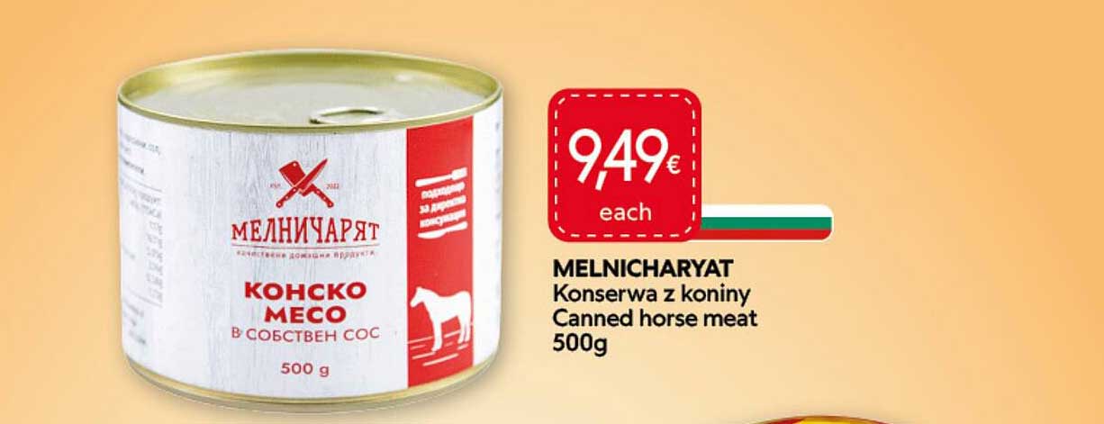 MELNICHARYAT Konserwa z koniny Canned horse meat 500g