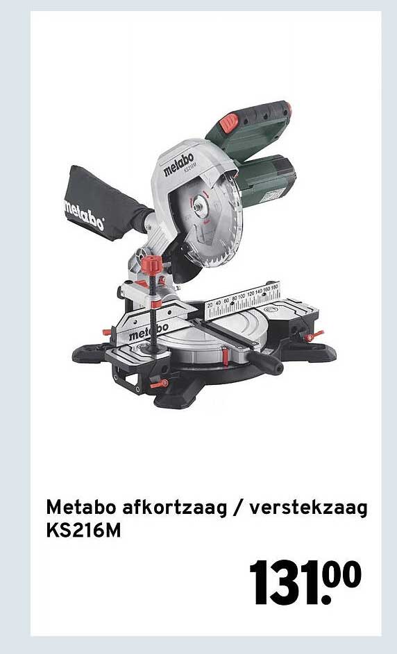 Metabo afkortzaag / verstekzaag KS216M