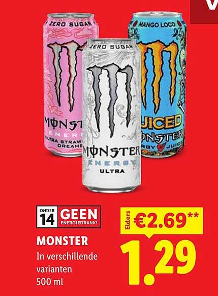Monster In verschillende varianten 500 ml