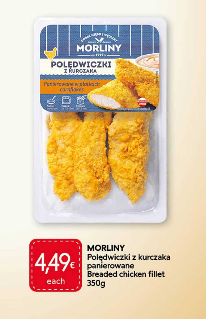 MORLINY Polędwiczki z kurczaka panierowane Breaded chicken fillet 350g