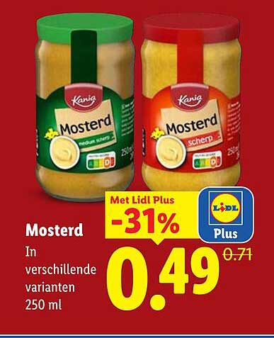 Mosterd In verschillende varianten 250 ml