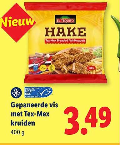 Nieuw Gepaneerde vis met Tex-Mex kruiden