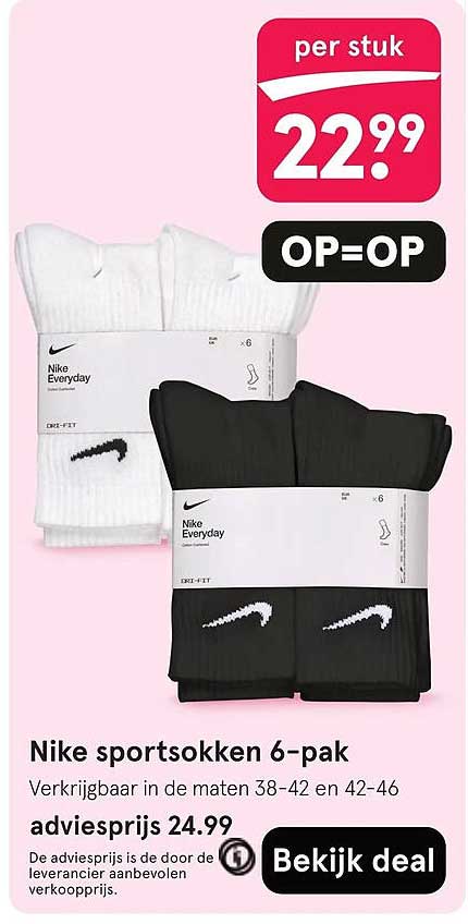 Nike sportsokken 6-pak