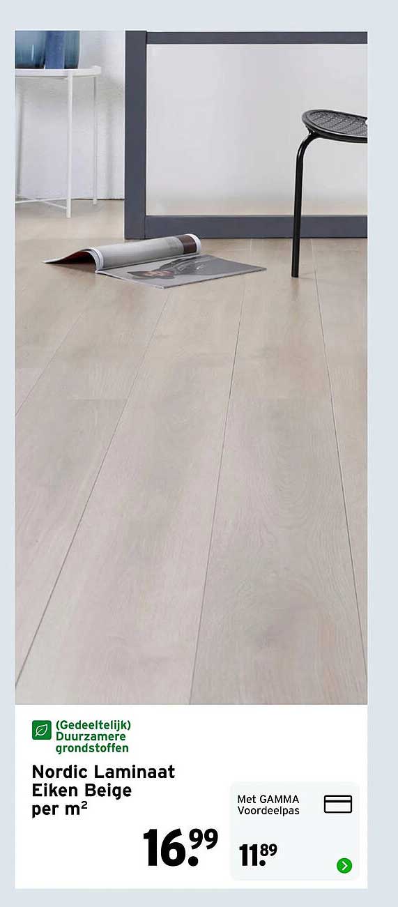 Nordic Laminaat Eiken Beige per m²