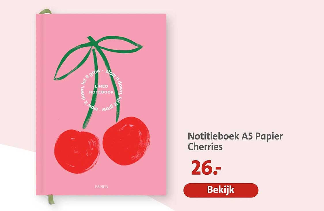 Notitieboek A5 Papier Cherries