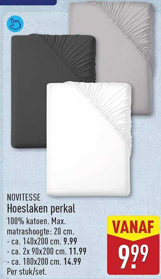 NOVITESSE Hoeslaken perkal