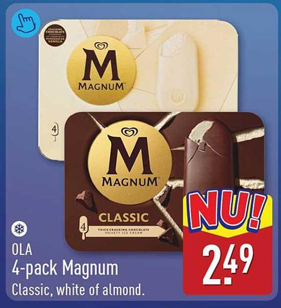 OLA 4-pack Magnum Classic, white of almond